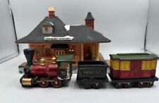 Vintage Dept 56 Dickens Village - Lighted Chadbury Station & Train Set - RETIRED picture