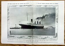 1912 illustrated newspaper w TITANIC DISASTER 1st report w many photos & engravs picture