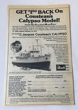 1976 Revell model ad ~ JACQUES COUSTEAU'S CALYPSO picture