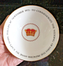 Vtg Princess Anne/Mark Phillips 1973 Royal Wedding Commemorative Souvenir Dish picture