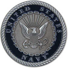 United States Navy Challenge Coin Brass Collectible with Enameled Coloring picture