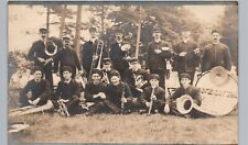 ONEONTA MARCHING BAND ny real photo postcard rppc street parade music group picture