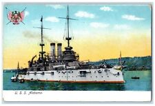c1905 Steamer Ship USS Alabama WWI Ship Lake Vintage Antique Unposted Postcard picture