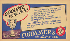ADVERTISING POSTCARD: TROMMER'S THE MALT BEER - THE MALT MAKES THE BEER picture