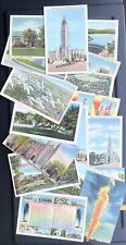 Illustrated Oklahoma Postcards Lot Of 17 Linen Vintage 1940's See Pictures picture