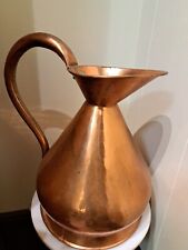 Late 19th Century English Hammered  Copper Jug, one gallon size picture