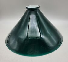Genuine Vintage Emerald Green Cased Glass Lamp Shade Cone 2 1/4