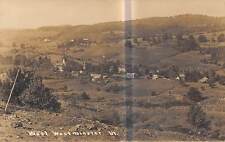 WEST WESTMINSTER Vermont RPPC postcard hilltop view of town picture