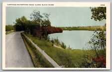Carthage Watertown Road Black River New York Santway Photo Craft UNP Postcard picture