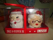 New Lang Mr. and Mrs Santa Clause Salt and Pepper Shakers-About 3 x 2 1/2- picture