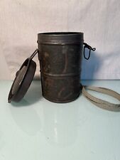WW1 World War I Original Authentic German Gas Mask Metal Canister Case & Strap picture