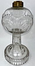 Antique 1870 Patented BEADED LOOP Kerosene Oil Glass Stand Lamp THURO Bk 1 - 96a picture