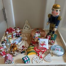 Christmas Lot #4 Nut Cracker, Soldier Santas Angels Wood, Porcelain picture