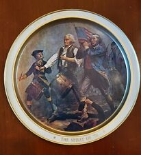 1976 Bicentennial The Spirit of 76 Metal Tray USA Patriotic Independence Day  picture