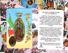 Oracion a Nuestra Madre de Las Americas - Spanish -Plastic stock Holy Card 112S picture
