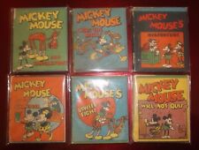 Six (6) 1934 DISNEY MICKEY MOUSE BOOKS w Illustrations Whitman Publishing Racine picture