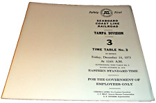 DECEMBER 1973 SCL SEABOARD COAST LINE TAMPA DIVISION EMPLOYEE TIMETABLE #3 picture