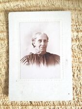 OLD LADY IN BLACK.IDENTIFIED.VTG CABINET PHOTO*CP14 picture