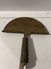 Vintage Metal Tool - Half Moon Blade - Manual Lawn Edger Tool - picture