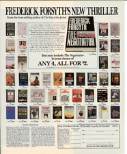 1989 BOOK OF THE MONTH CLUB Frederick Forsyth Reading Vintage Magazine Print Ad picture