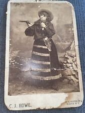 Extremely Rare Original Cabinet Card Photo Annie Oakley 4 1/4