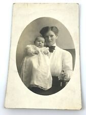 D1) RPPC Photo Postcard 1910-20's Mother Infant Baby Portrait picture