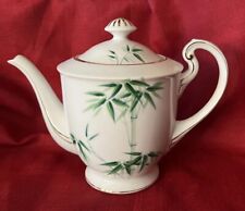 Vintage Gold China Made in Japan Bamboo Pattern Handpainted Teapot Rare Find picture