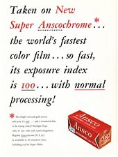 Vintage Double-Sided Print Ad Nikon S-2 & Anscochrome Super Film Rare picture