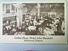Vintage Postcard 1930's Hotel John Marshall Coffee Shop Richmond Virginia picture