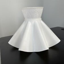 1950's Lamp Shade Hard Plastic White Crown Clip-On Boudoir VINTAGE 8