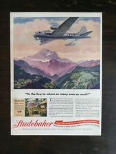 Vintage 1945 Studebaker Boeing Flying Fortress Full Page Original Ad 324 picture