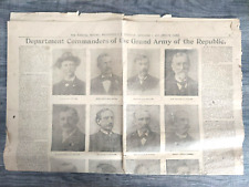 Civil War GAR Political Memorabilia 1897 Newspaper Parade & President McKinley picture