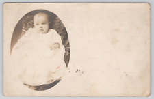 RPPC Baby in Studio Portrait Ada Rife 3 Months Posted 1907 Real Photo Postcard picture