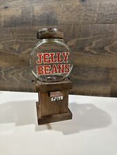 Unique Very Cool Vintage 9 inch Wooden Base Jelly Bean Dispenser picture