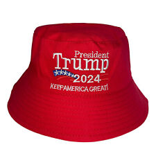 President Donald TRUMP Bucket Red Hat MAGA Keep America Great Again Embroidered picture