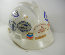 Vintage Super V Hard Hat Safety Helmet With Liner Large & Decals L020A picture