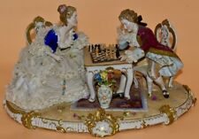 Unter Weiss Bach Germany Chess Game Massive Magnificent Antique Figural Group picture