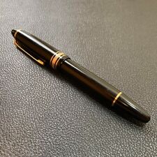 MONTBLANC Meisterstuck Fountain Pen 146 Black Nib M 14K All Gold picture