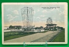 Spanish Fort Amusement Park New Orleans Louisiana Ferris Wheel c1920 Postcard picture