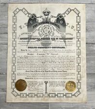 1907 FREEMASON CERTIFICATE ANCIENT ACCEPTED SCOTTISH RITE OF FREEMASONRY R picture