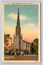 Columbia SC- South Carolina, First Presbyterian Church, Vintage Postcard picture