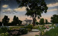 Botanical Gardens Charles Whitnall Park Milwaukee Wisconsin ~ 1943 linen picture