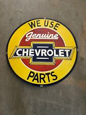 RARE PORCELAIN CHEVROLET ENAMEL SIGN 36X36 INCHES DOUBLE SIDED picture