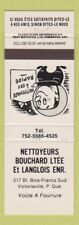 Matchbook Cover - Nettoyeurs Bouchard Victoriaville QC picture