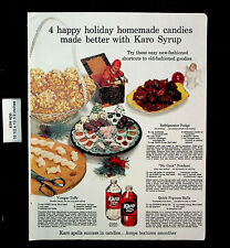 1954 Karo Corn Syrup Homemade Candies Holiday Christmas Vintage Print Ad 28037 picture