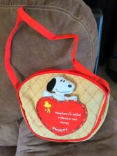 Vintage Knickerbocker Peanuts Snoopy Woodstock Plaid Heart Handbag Purse RARE picture