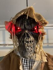 Pan Asian Animated Haunted Scarecrow Scary Hanging Halloween Prop LED Eyes picture
