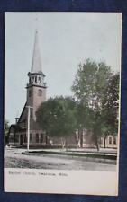 1909 Owatonna Minnesota Baptist Church Postcard & Pratt Minn DPO Cancel picture
