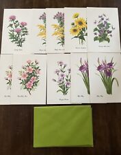 Vtg Lot Of 10 Unused A Sunshine Cards With 9 Envelopes Gorgeous Flower Artwork picture