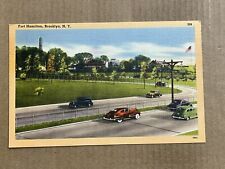 Postcard Fort Hamilton Brooklyn NY New York Old Cars Vintage PC picture